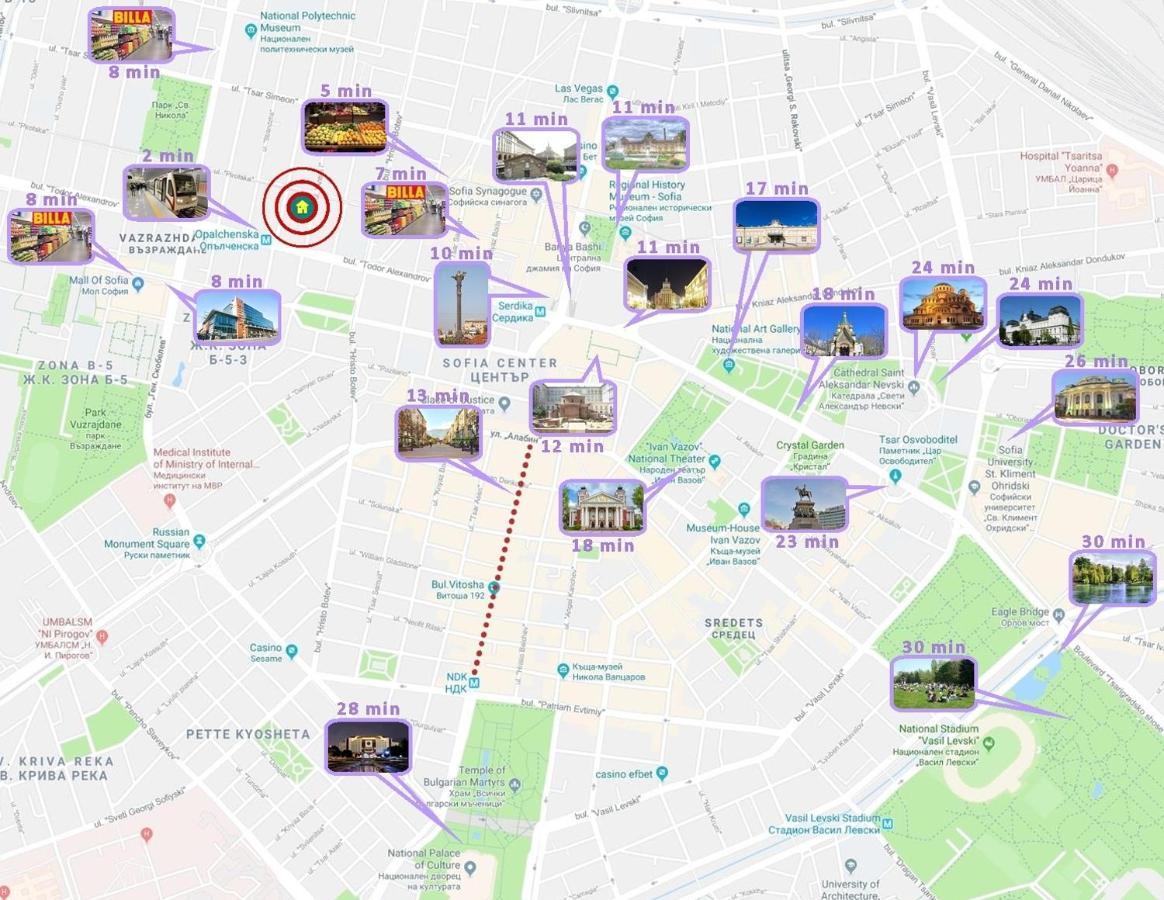 Unique Luxurious Jacuzzi Penthouse Duplex In City Center! 2 Baths! Free Parking! Sofia Ngoại thất bức ảnh
